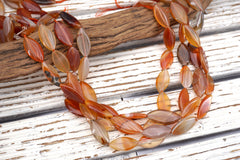 Carnelian marquise beads 11-12mm (ETB01713) Healing crystal/Reiki healing/Healing necklace