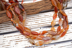 Carnelian marquise beads 11-12mm (ETB01713) Healing crystal/Reiki healing/Healing necklace