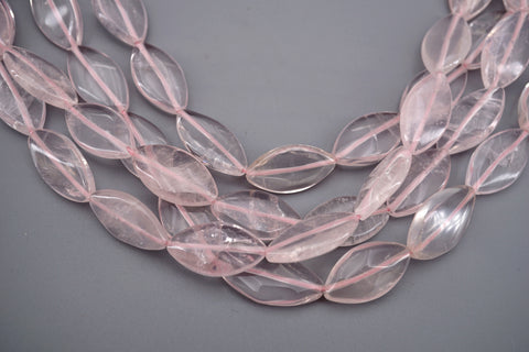 Rose quartz marquise beads 10-11mm (ETB01715) Healing crystal/Reiki healing/Healing necklace