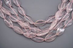 Rose quartz marquise beads 10-11mm (ETB01715) Healing crystal/Reiki healing/Healing necklace