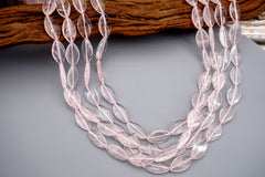 Rose quartz marquise beads 10-11mm (ETB01715) Healing crystal/Reiki healing/Healing necklace