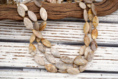 Coral Fossil marquise beads 11-13mm (ETB01716)  Healing crystal/Reiki healing/Healing necklace