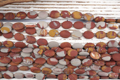 Matte Noreena Jasper Oval beads  (ETB01722) Healing crystal/Reiki healing/Healing necklace