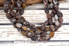 Matte Outback Jasper Oval beads (ETB01725) Healing crystal/Reiki healing/Healing necklace