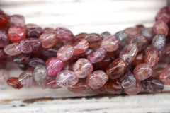 Spinel (Multi-colour) pebble beads 5.5-6.5mm (ETB00675)