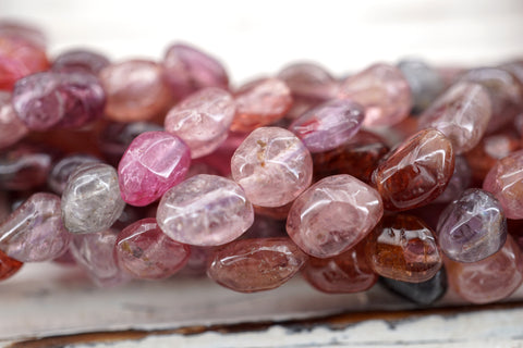 Spinel (Multi-colour) pebble beads 5.5-6.5mm (ETB00675)