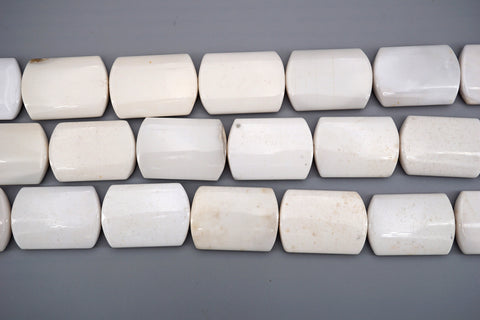 WHITE AGATE square flate beads 35-36mm (ETB01729) Unique jewelry/Vintage jewelry/Gemstone necklace