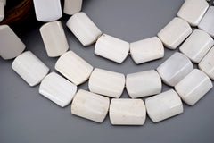 WHITE AGATE square flate beads 35-36mm (ETB01729) Unique jewelry/Vintage jewelry/Gemstone necklace
