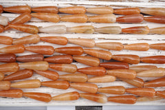 PEACH AVENTURINE Cone Shape beads  29-28mm (ETB01735) Unique jewelry/Vintage jewelry/Gemstone necklace