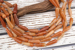 PEACH AVENTURINE Cone Shape beads  29-28mm (ETB01735) Unique jewelry/Vintage jewelry/Gemstone necklace