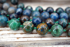 Shattuckite round beads 11.5-12.0mm (ETB01618) Rare/Unique jewelry/Vintage jewelry/Gemstone necklace