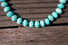 (SPL00046) Peruvian Amazonite rondelle beads