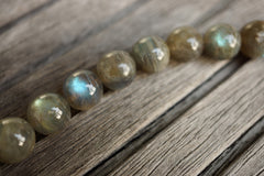 (SPL00128) Labradorite 10.5-11mm round beads