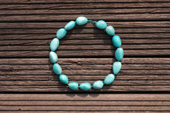 (SPL00051) Peruvian Amazonite organic form/pebble beads (large)