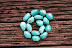 (SPL00051) Peruvian Amazonite organic form/pebble beads (large)