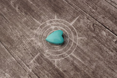 (SPL00081) Sleeping beauty turquoise small heart pendant