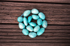 (SPL00053) Peruvian Amazonite organic form/pebble beads (large)