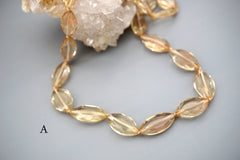 Oregon SunStone facted marquise/ oval beads 8-13mm (ETB01385) Healing stone/Unique jewelry/Vintage jewelry/オレゴンサンストーン