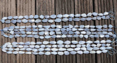 Blue Chalcedony 11-17mm faceted beads (ETB00436)
