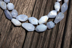 Blue Chalcedony 11-17mm faceted beads (ETB00436)