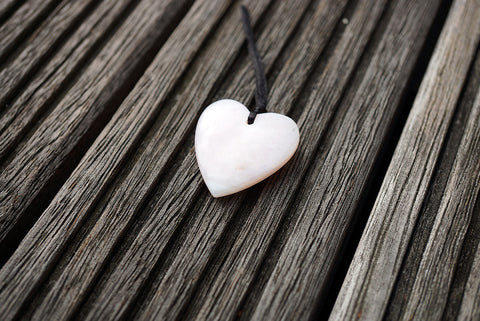 Pink Opal heart shape pendant (ETP00150)