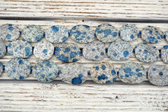 K2 Blue irregular beads 27.1-33.4mm (ETB01622) Rare/Unique jewelry/Vintage jewelry/Gemstone necklace