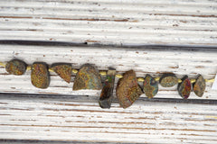 Rainbow Pyrite freeform beads  (ETB01627) Rare gemstones/exotic Russian/Unique jewelry/Vintage jewelry/Gemstone necklace