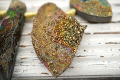 Rainbow Pyrite freeform beads  (ETB01627) Rare gemstones/exotic Russian/Unique jewelry/Vintage jewelry/Gemstone necklace