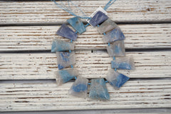 Triolite Lesiolite trapezoid beads (ETB01643) Unique jewelry/Vintage jewelry/Gemstone necklace
