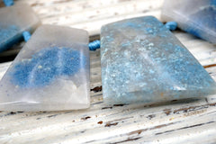 Triolite Lesiolite trapezoid beads (ETB01643) Unique jewelry/Vintage jewelry/Gemstone necklace