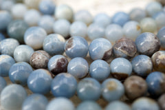 Owyhee Blue Opal round beads 6-7mm (ETB01648) Unique jewelry/Vintage jewelry/Gemstone necklace