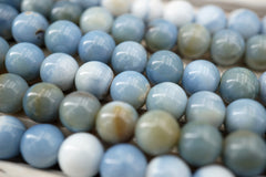 Owyhee Blue Opal round beads 7-7.5mm (ETB01645) Unique jewelry/Vintage jewelry/Gemstone necklace