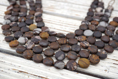 Matte Outback Jasper beads 13mm (ETB01656) Unique jewelry/Vintage jewelry/Gemstone necklace