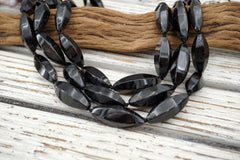 Hypersten 10-13mm Hexagon tube beads (ETB01657) Unique jewelry/Vintage jewelry/Gemstone necklace