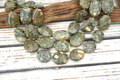 Rainforest Rhyolite freeform beads (ETB01664) Unique jewelry/Vintage jewelry/Gemstone necklace