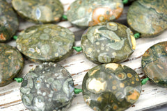 Rainforest Rhyolite freeform beads (ETB01664) Unique jewelry/Vintage jewelry/Gemstone necklace