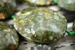 Rainforest Rhyolite freeform beads (ETB01664) Unique jewelry/Vintage jewelry/Gemstone necklace