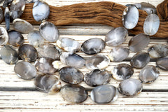 Brazil Opalite oval flat bead 23-26mm (ETB01679) Unique jewelry/Vintage jewelry/Gemstone necklace