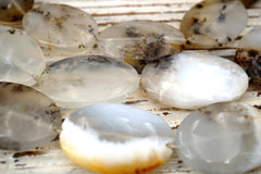 Brazil Opalite oval flat bead 23-26mm (ETB01680) Unique jewelry/Vintage jewelry/Gemstone necklace