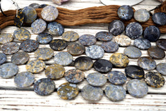 Madagascar Agate Disco beads 30-33mm (ETB01683) Unique jewelry/Vintage jewelry/Gemstone necklace