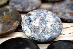 Madagascar Agate Disco beads 30-33mm (ETB01683) Unique jewelry/Vintage jewelry/Gemstone necklace