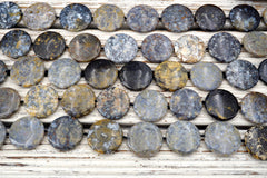 Madagascar Agate Disco beads 30-33mm (ETB01683) Unique jewelry/Vintage jewelry/Gemstone necklace