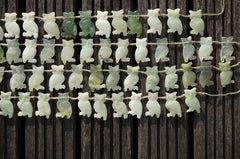 Handmade semi precious stone New Jade 17-22mm Owl beads (ETB00285)