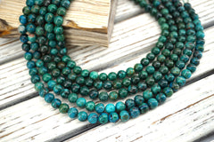 Chrysocolla round beads 9-9.5mm (ETB01573)