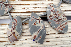 Matte Sonoran Dendrite Rhyolite freeform beads (ETB01697) Unique jewelry/Vintage jewelry/Gemstone necklace