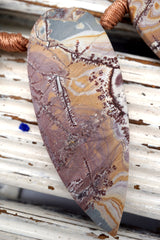Matte Sonoran Dendrite Rhyolite freeform beads (ETB01697) Unique jewelry/Vintage jewelry/Gemstone necklace