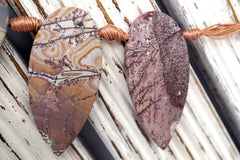 Matte Sonoran Dendrite Rhyolite freeform beads (ETB01697) Unique jewelry/Vintage jewelry/Gemstone necklace