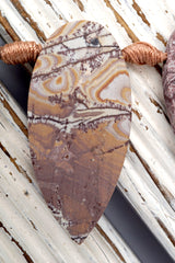 Matte Sonoran Dendrite Rhyolite freeform beads (ETB01697) Unique jewelry/Vintage jewelry/Gemstone necklace