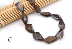 Rare Boulder Opal freeform faceted beads (ETB00457)