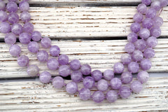 Lavender Amethyst 13-14mm round beads from Madagascar (ETB01705) Natural Gemstone/Unique jewelry/Vintage jewelry/Gemstone necklace